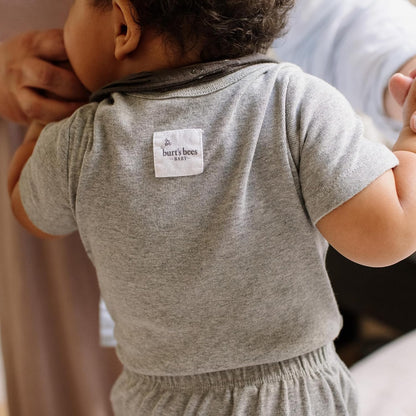 Unisex Short Sleeve Organic Cotton Bodysuits, 3-Pack