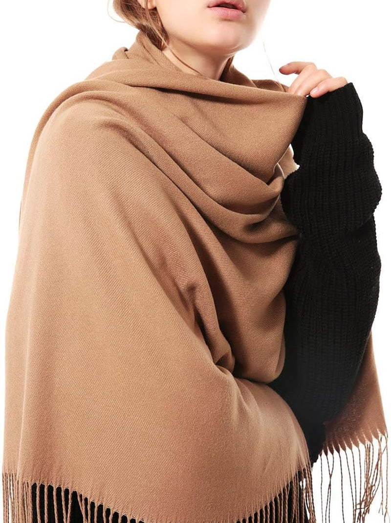 Womens Thick Oversized Pashmina Shawl Wrap Scarves Soft Winter Warm Blanket