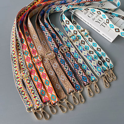 High-End Embroidery Technology Diagonal Long Rope Mobile Universal Lanyard Retro Style High Quality Multi-Functional Lanyard