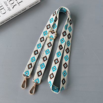 High-End Embroidery Technology Diagonal Long Rope Mobile Universal Lanyard Retro Style High Quality Multi-Functional Lanyard