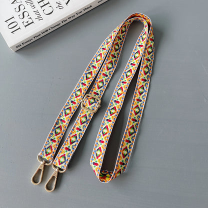 High-End Embroidery Technology Diagonal Long Rope Mobile Universal Lanyard Retro Style High Quality Multi-Functional Lanyard
