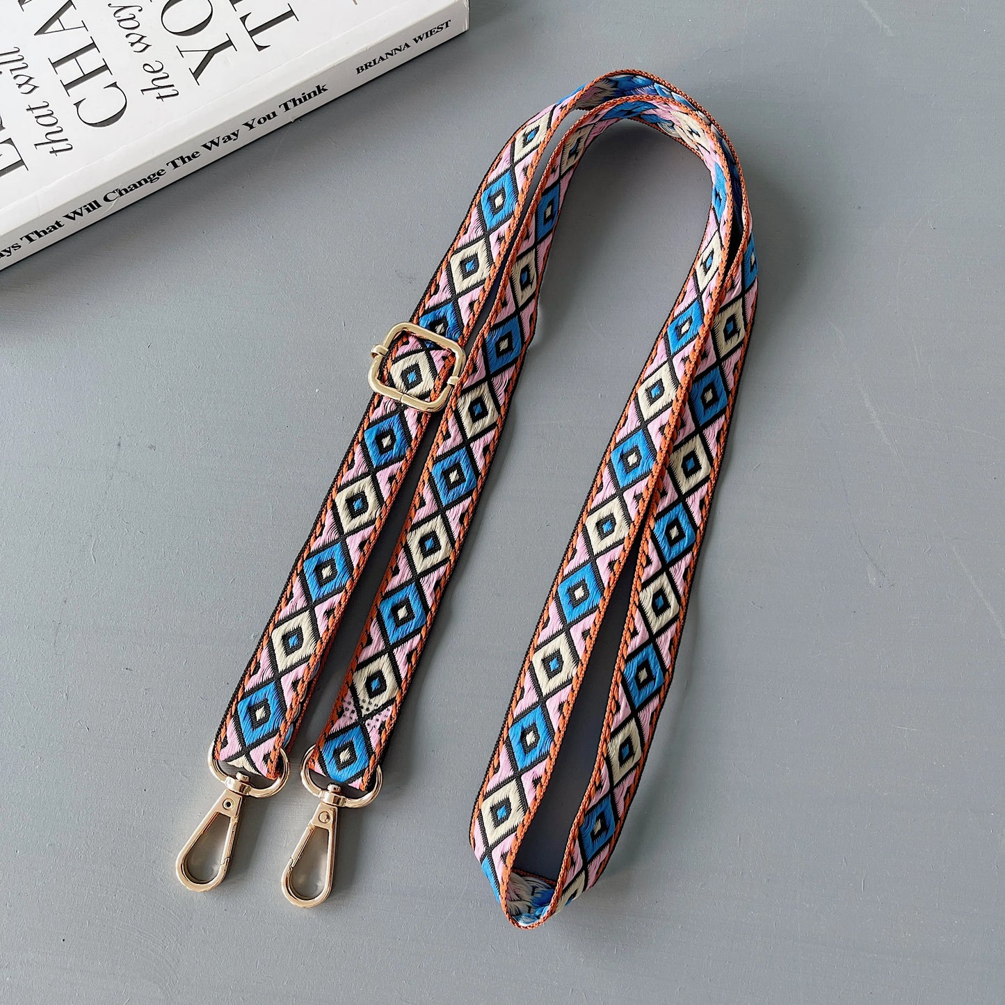 High-End Embroidery Technology Diagonal Long Rope Mobile Universal Lanyard Retro Style High Quality Multi-Functional Lanyard