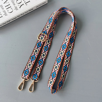 High-End Embroidery Technology Diagonal Long Rope Mobile Universal Lanyard Retro Style High Quality Multi-Functional Lanyard