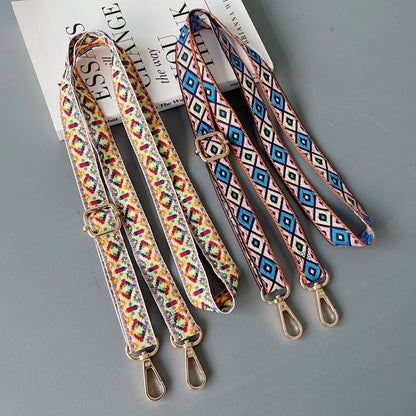 High-End Embroidery Technology Diagonal Long Rope Mobile Universal Lanyard Retro Style High Quality Multi-Functional Lanyard